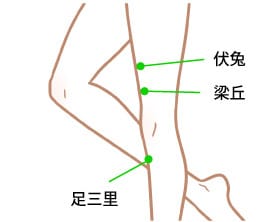 股関節に対する重要なツボ
